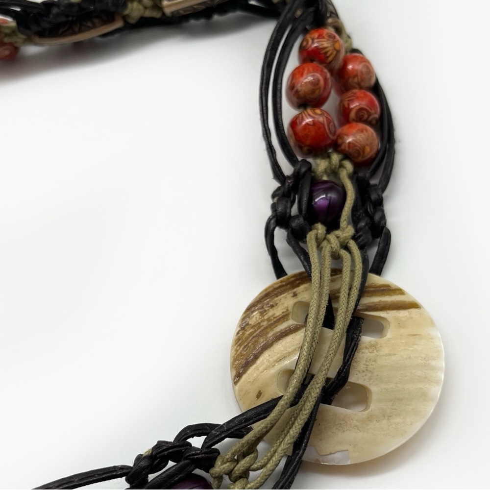 Shells & Bead Tie Belt - Picture 3 of 7